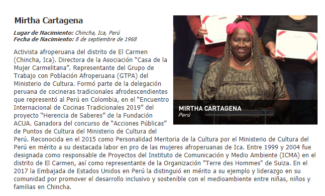 lideresa afroperuana mirtha cartagena