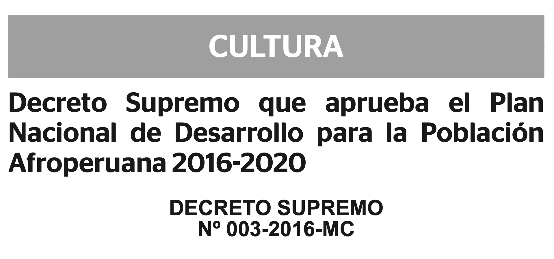 Imagen de portada del Decreto Supremo